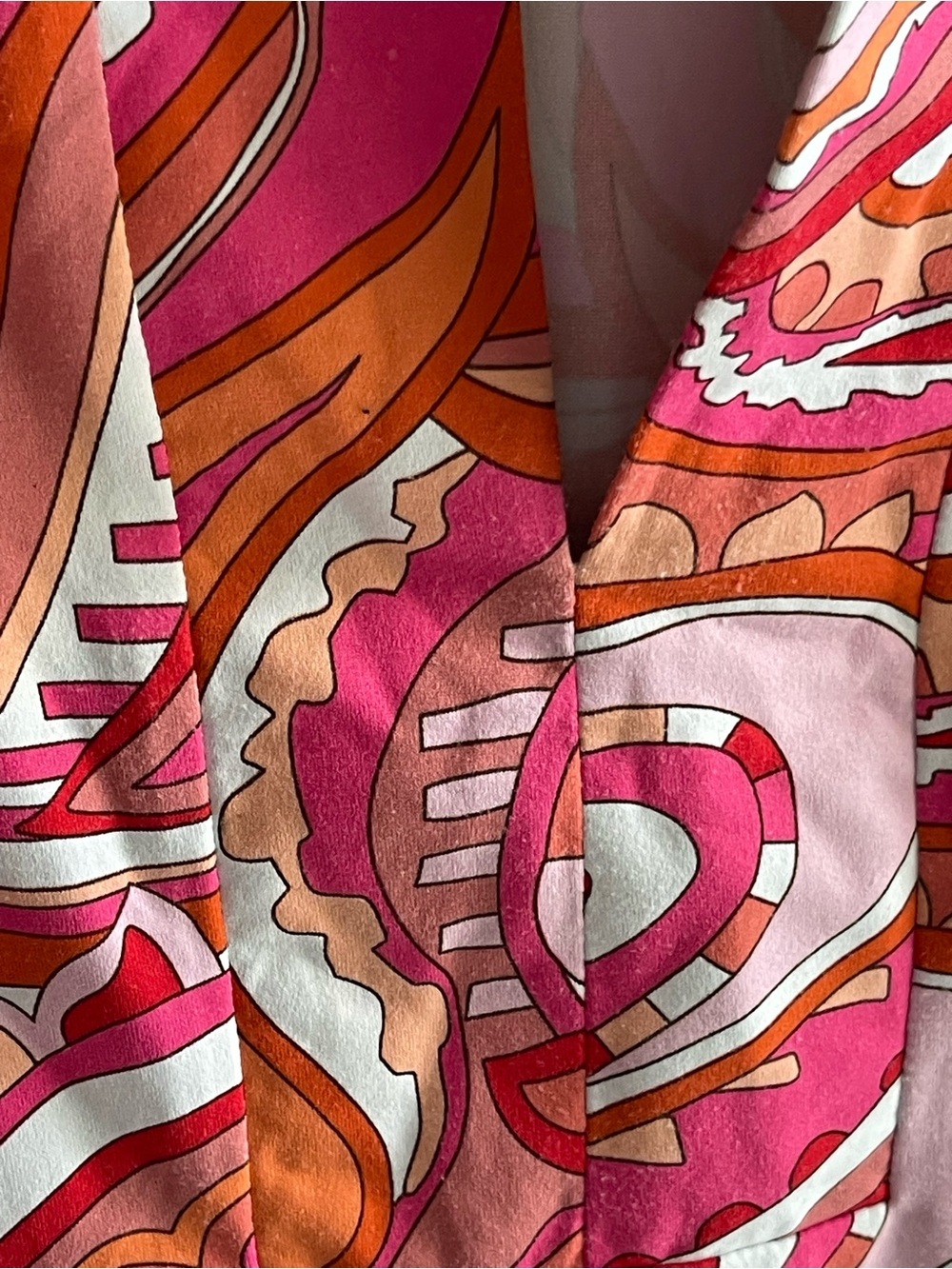 Barbara Gerwit Vintage Pink and Orange Paisley Shift Dress - Picture 4 of 8